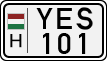 license plates of Hungary, Cars (1990)