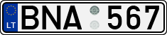 License plate of Lithuania, Cars