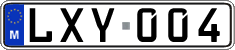 License plate of Malta, Regular plates (ABC 123)