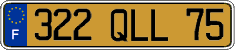 French license plate, FNI