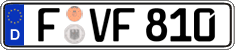 German license plate, Regular plates
