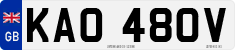 License plate of the United Kingdom, 1963 year system