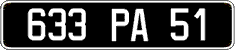 French license plate, FNI