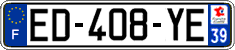 French license plate, SIV (ordinary)