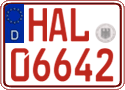 German license plate, Red license plates