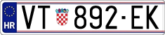 License plate of Croatia, Regular plates