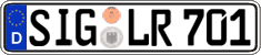 German license plate, Regular plates
