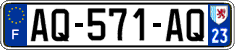 French license plate, SIV (ordinary)