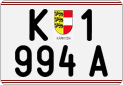 License plate of Austria, Regular plates
