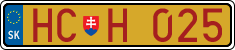 License plate of Slovakia, Oldtimers
