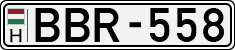license plates of Hungary, Cars (1990)