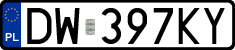 License plates of Poland, Regular car plates