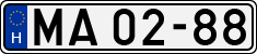 license plates of Hungary, National Ambulance Service (1990)