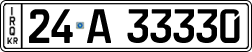 License plate of Iraq, 2022 year system