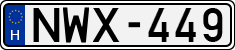 license plates of Hungary, Cars (1990)