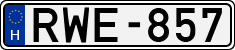 license plates of Hungary, Cars (1990)