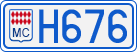 License plate of Monaco, Cars