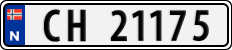 License plate of Norway, Cars