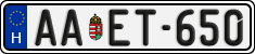 license plates of Hungary, Regular plates (2022)