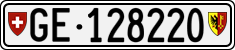 License plate of Switzerland, Cars