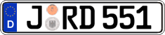 German license plate, Regular plates