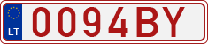 License plate of Lithuania, Transit plates