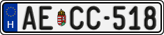 license plates of Hungary, Regular plates (2022)