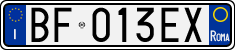 License plate of Italy, Cars (1994 year series)