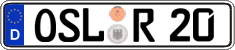 German license plate, Regular plates