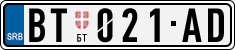 License plate of Serbia, Cars
