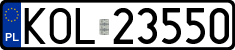 License plates of Poland, Regular car plates