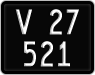 License plate of Denmark, 1958/1966-1976 - system