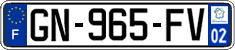 French license plate, SIV (ordinary)