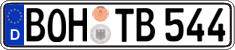 German license plate, Regular plates