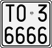 License plate of Italy, Motorcycles (1927 year series)