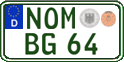 German license plate, Regular plates