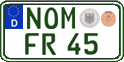 German license plate, Regular plates