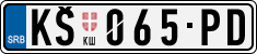 License plate of Serbia, Cars