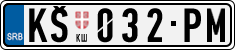 License plate of Serbia, Cars