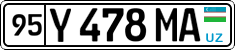 License plate of Uzbekistan, Private owners