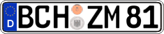 German license plate, Regular plates