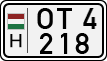 license plates of Hungary, Oldtimers (1990)