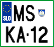 License plate of Slovenia, Motorcycles