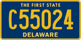 Delaware, Commercial vehicles (C12345)