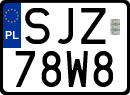 License plates of Poland, Special vehicles and motorcycles