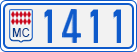 License plate of Monaco, Cars