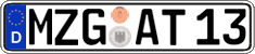 German license plate, Regular plates