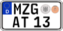 German license plate, Regular plates