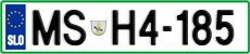 License plate of Slovenia, Cars