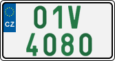 License plate of the Czech Republic, Oldtimers (2001)